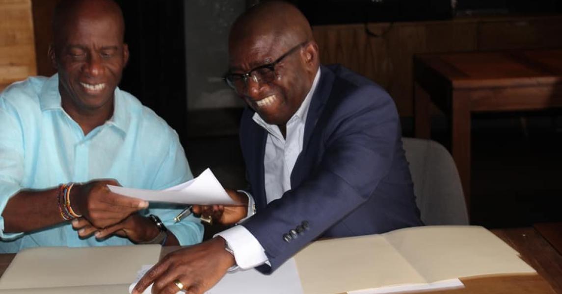 Officials at the signing.